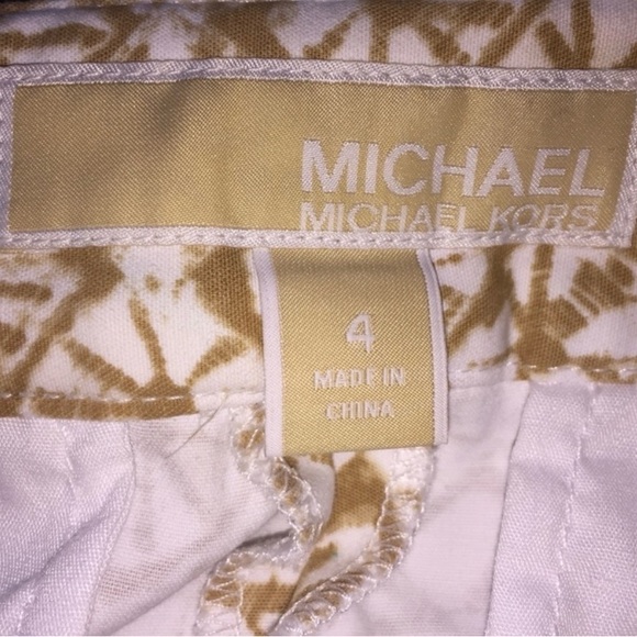 NWOT. Michael Kors tan and white skinny ankle jeans. Size 4. - Picture 7 of 7